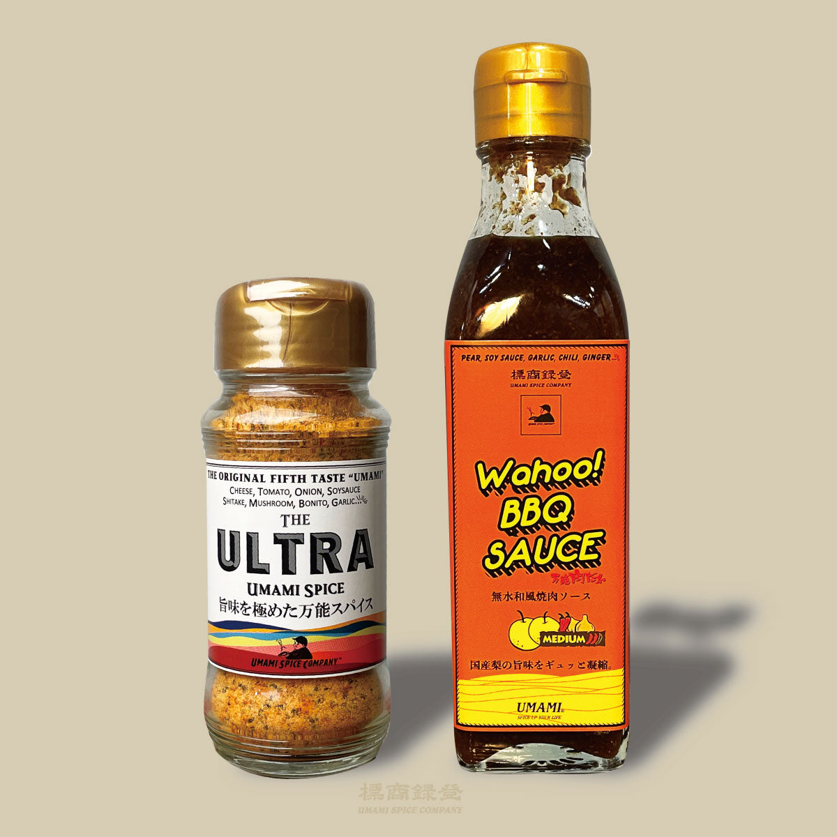 NEW!「Wahoo! BBQ SAUCE」1本と「THE ULTRA UMAMI SPICE」1本の2本セット
